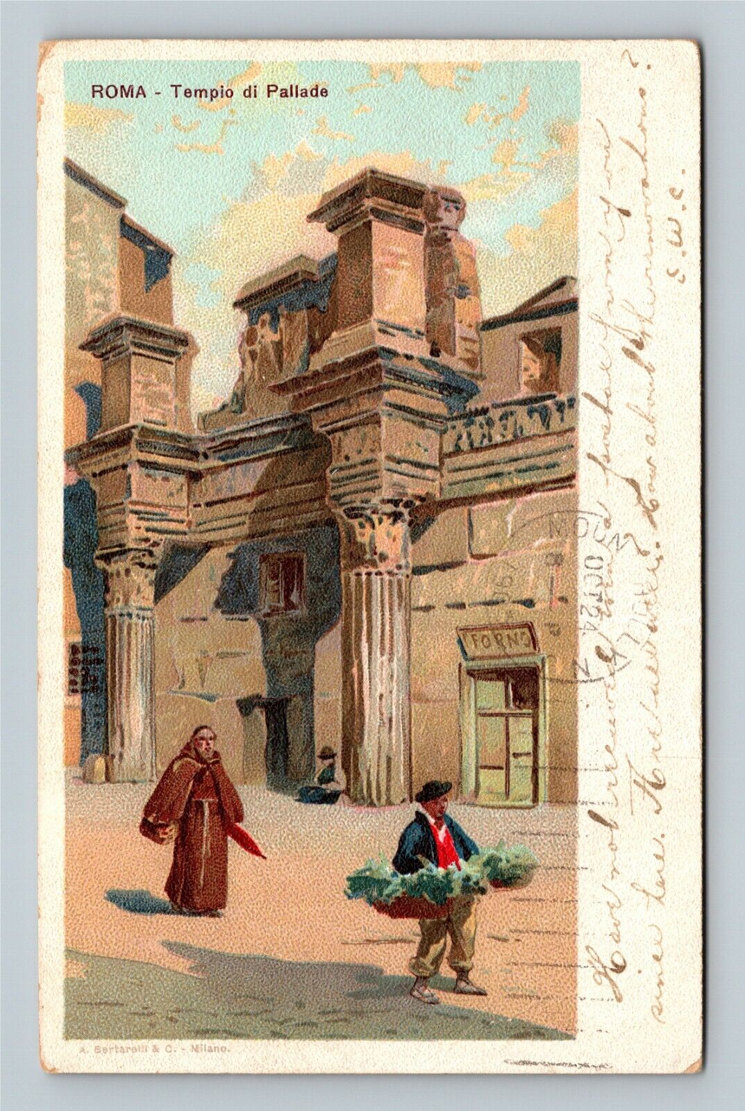 Roma-Tempio di Pallade Cartolina Postale Italiana
