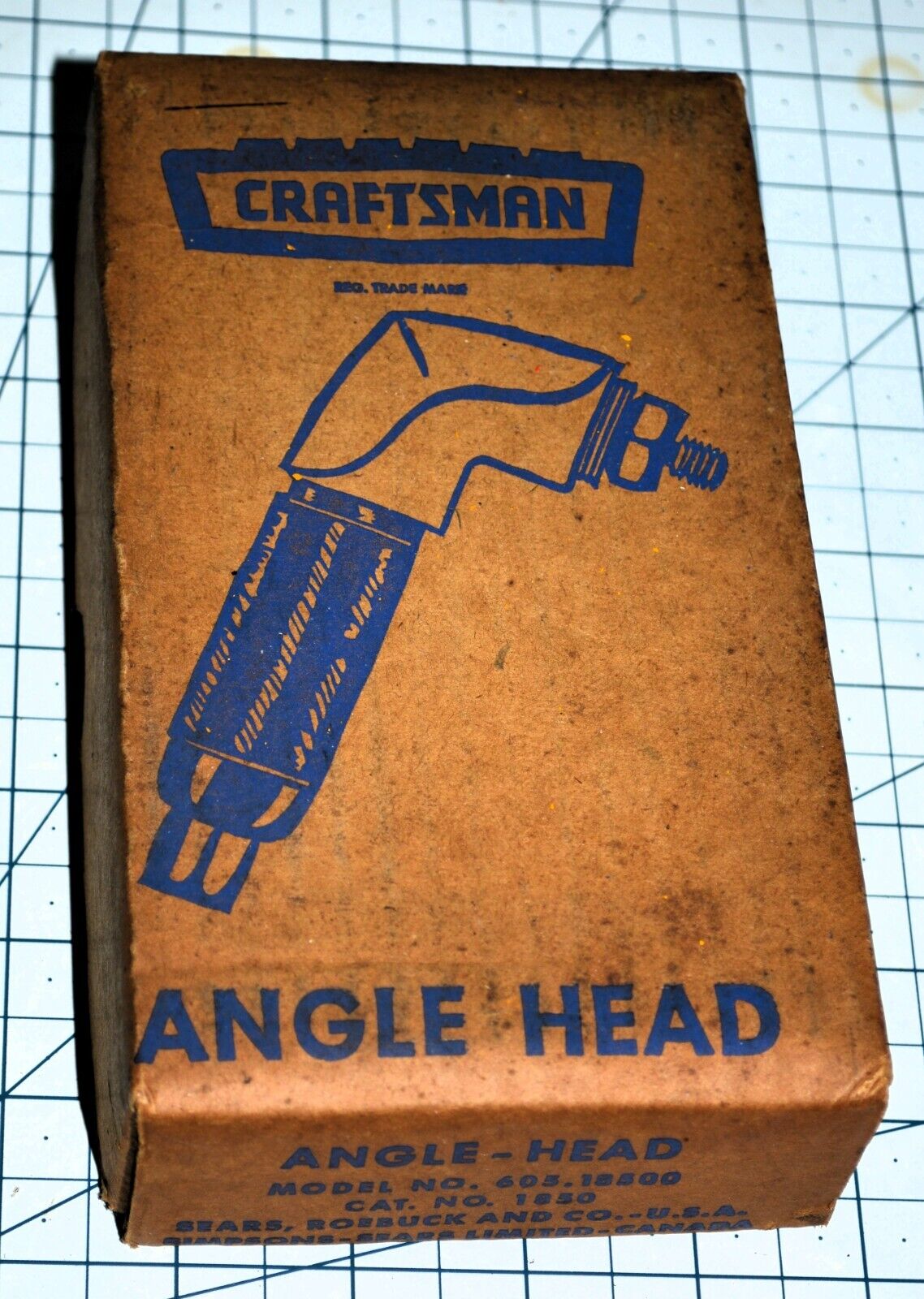 Vintage Sears Craftsman Angle Head - Crown Logo. Item 1850 Made In Usa
