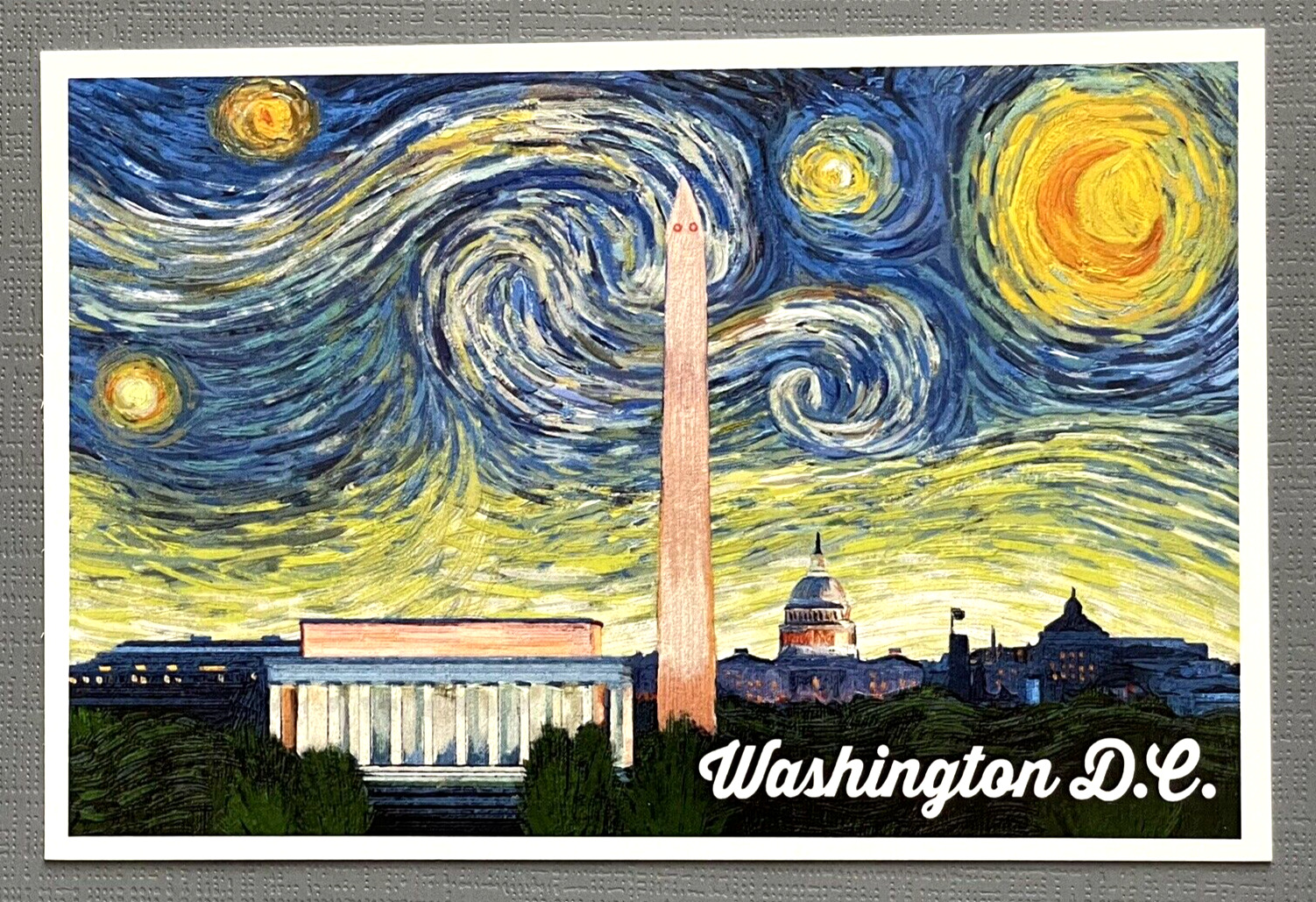 Washington, DC - Starry Night City Series - Lantern Press Postcard