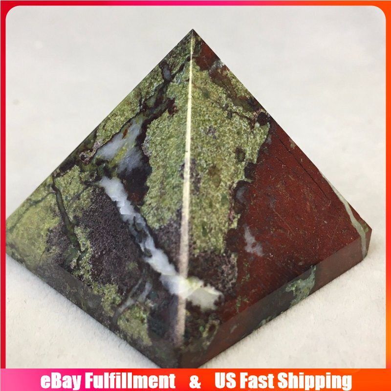 Natural Dragon Blood Stone Pyramid Orgone Energy Quartz Crystal Tower Healing US