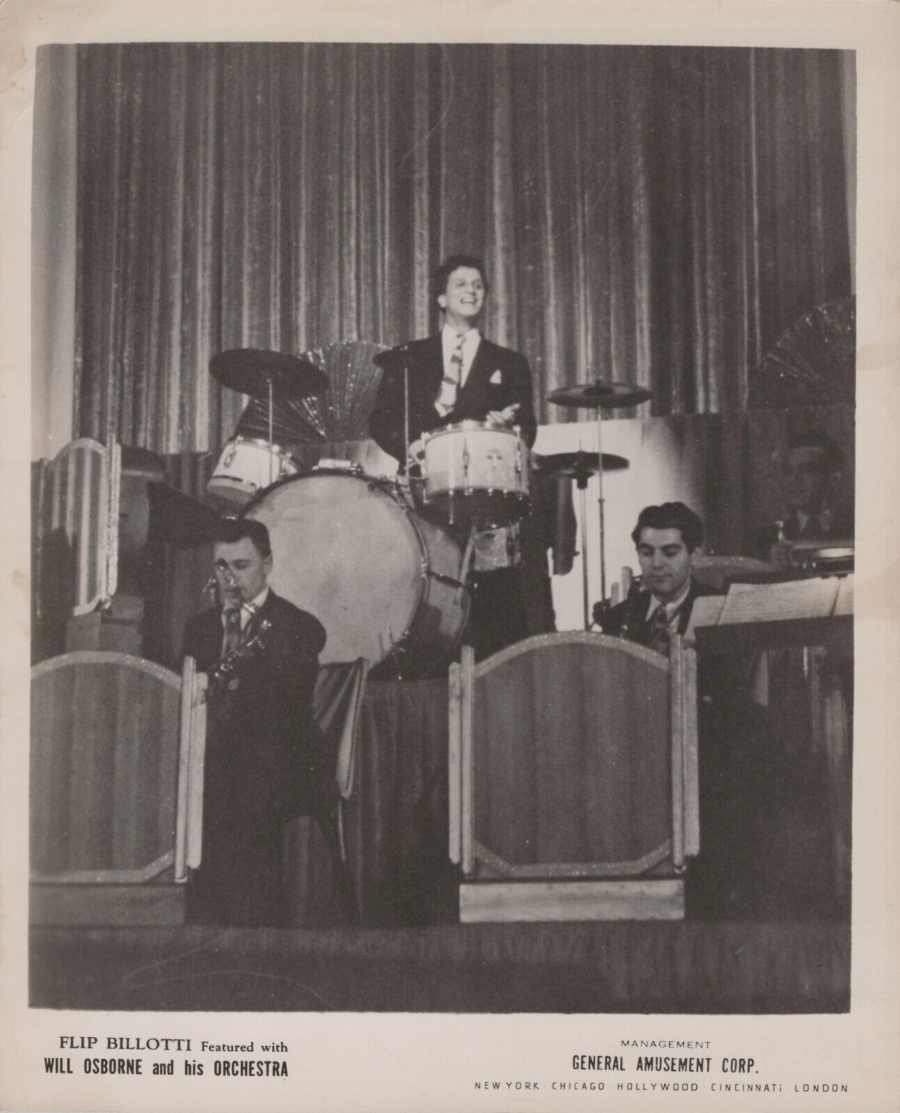 Flip Billoti with Will Osborne and his orchestra (1950s) ❤ Vintage Photo K 541