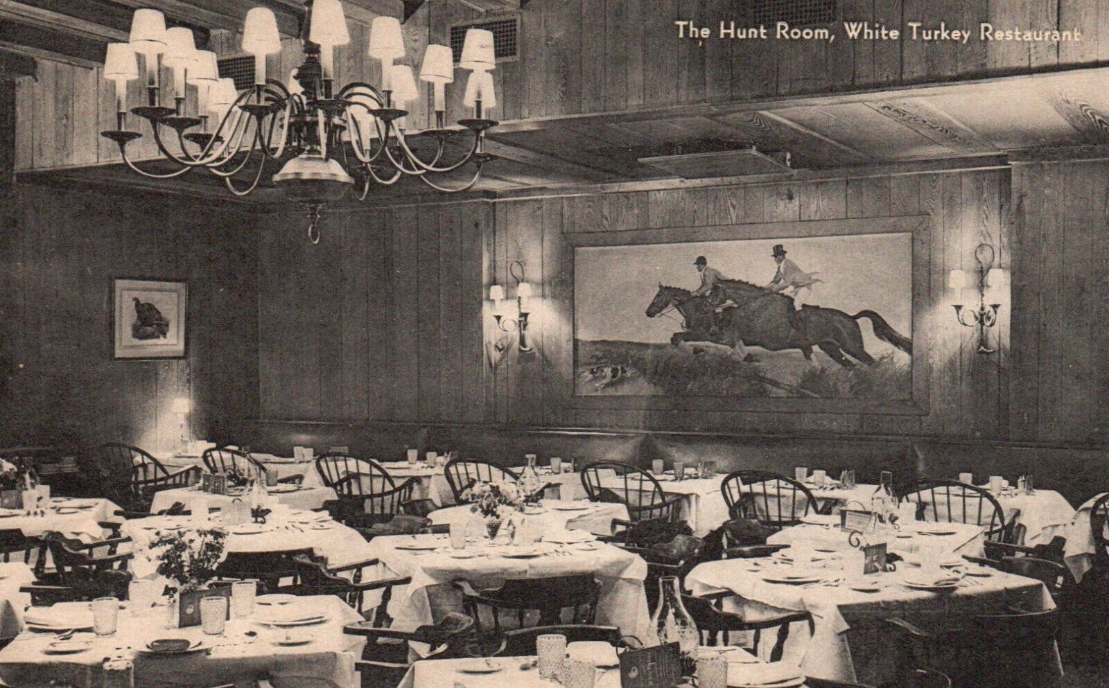 Postcard NY New York City The Hunt Room White Turkey Restaurant Vintage PC K989