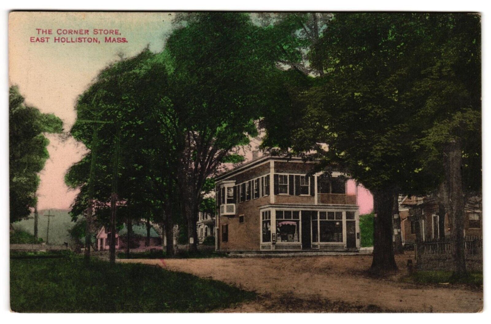 The Corner Store East Holliston Massachusetts MA Unposted Postcard