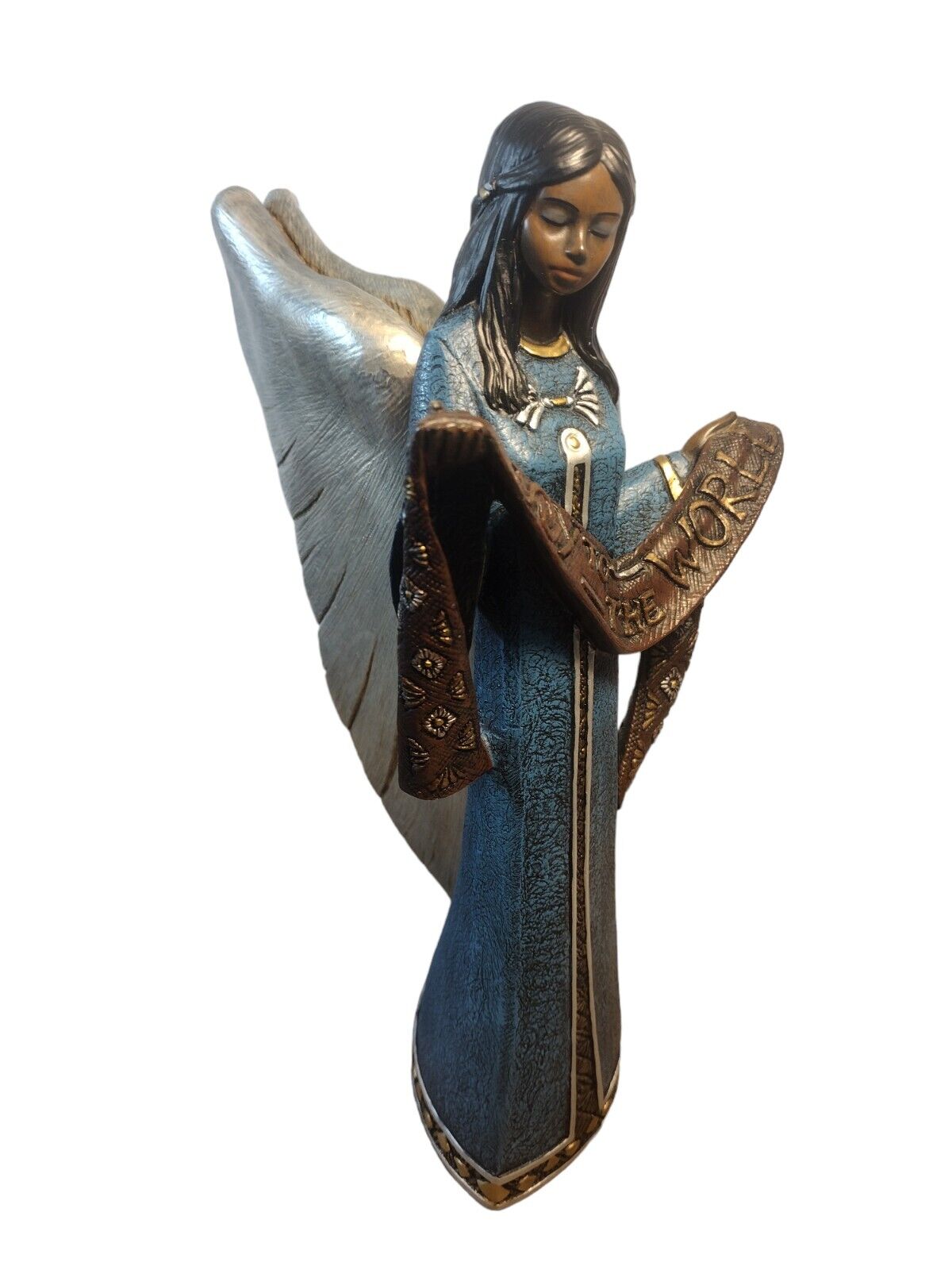 Vintage 1998 Enesco Parastone Angel Princess Joy to the World Christmas Statue