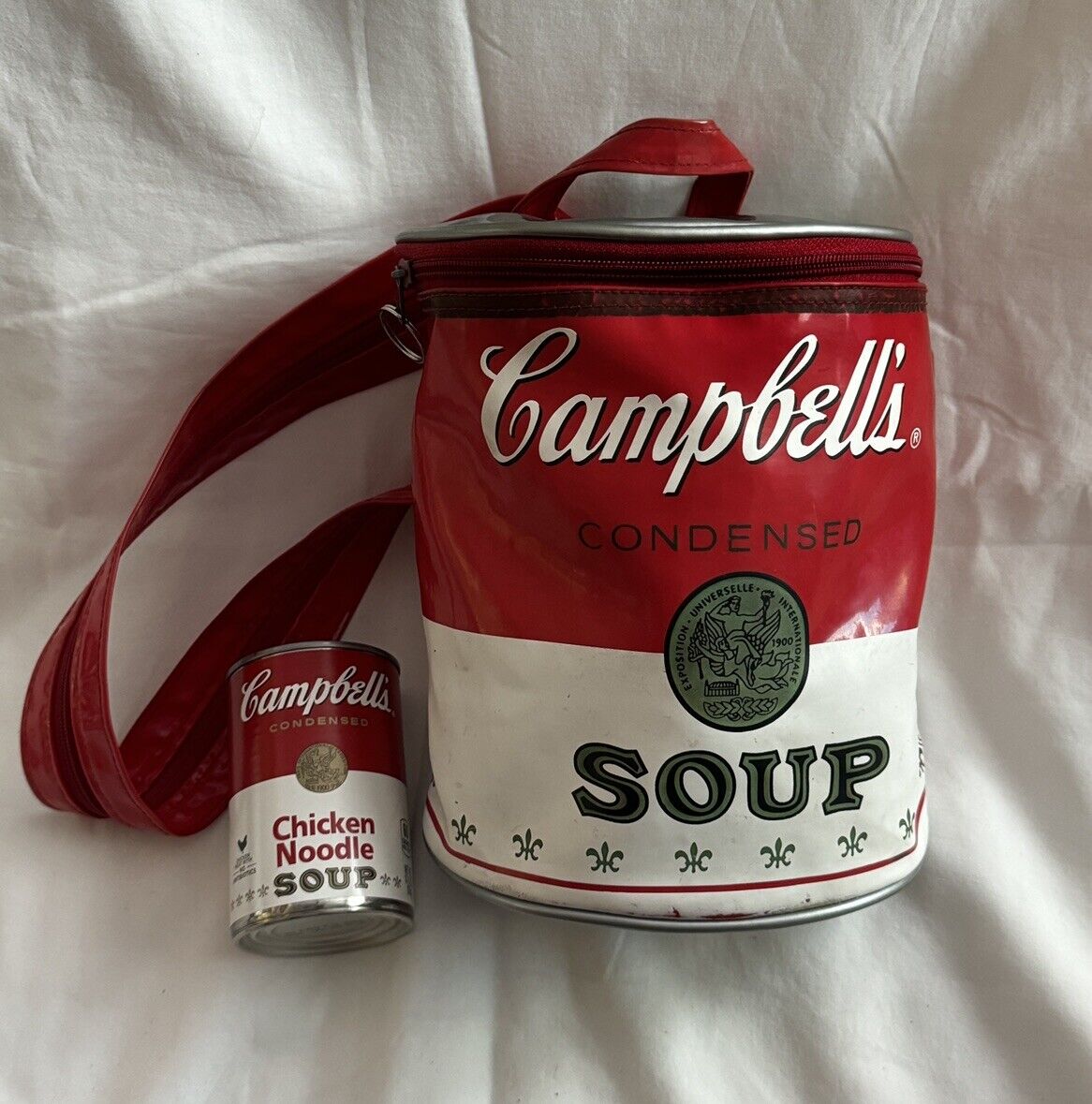 Campbell’s Soup Can Bag 90’s Pop Art RARE Tote Bag Purse Vintage Backpack Zip