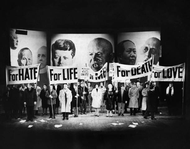 Final scene Bertolt Brechts play Caucasian Chalk Circle Sadlers We- 1963 Photo