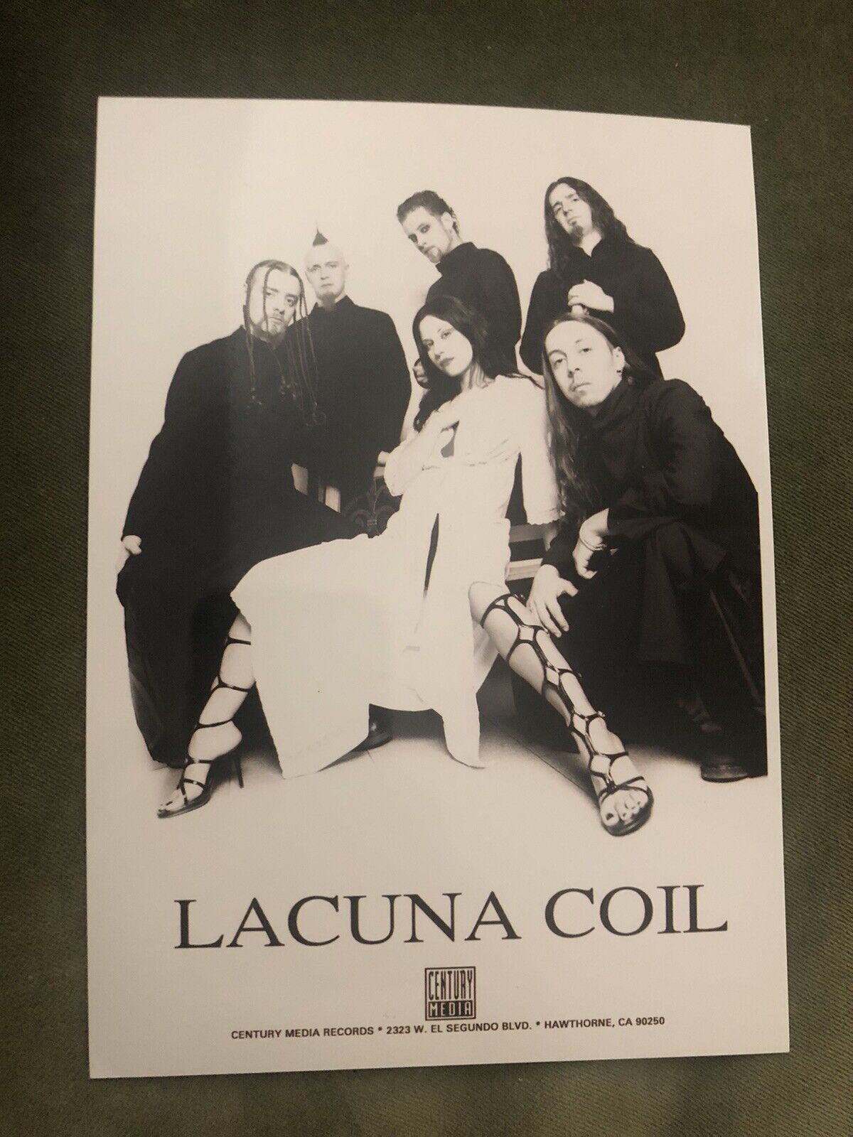 Lacuna Coil MUSIC GROUP Rare Vintage 5x7 Press Photo #1