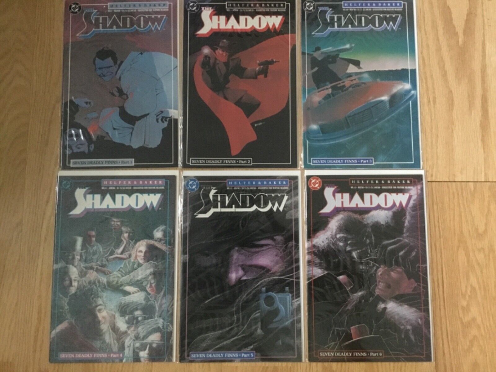 The Shadow #8 #9 #10 #11 #12 #13 Seven Deadly Finns 1-6 Full Run DC Comics 1987