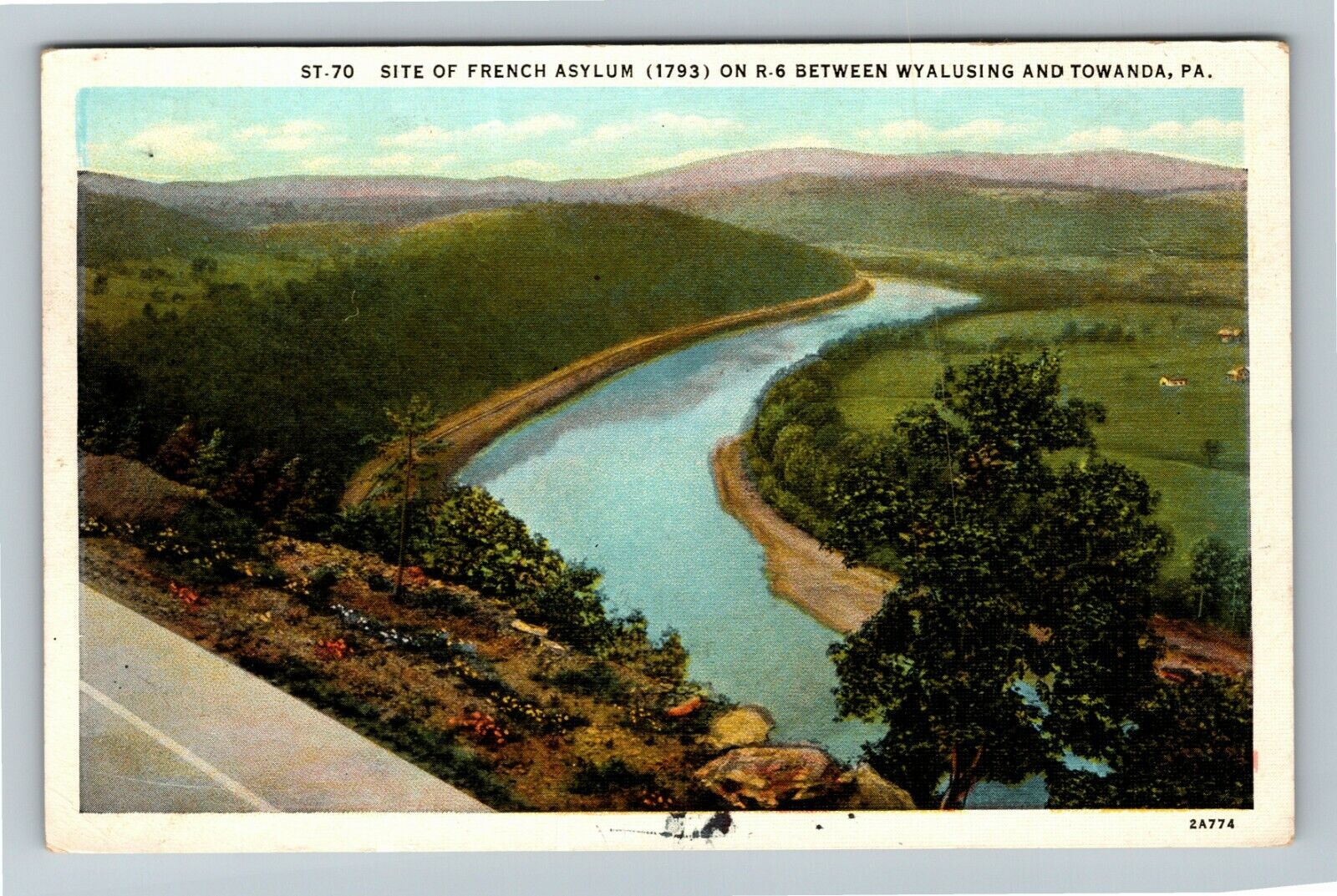 Towanda PA-Pennsylvania, Sight French Asylum, Aerial View, Vintage Postcard