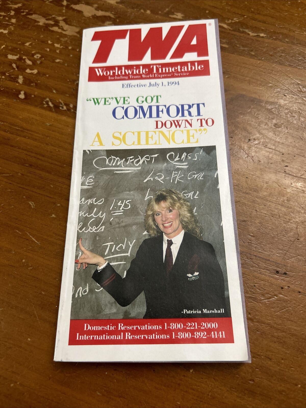 TWA - WORLDWIDE TIMETABLES - 1994- WITH FOLD OUT MAPS -