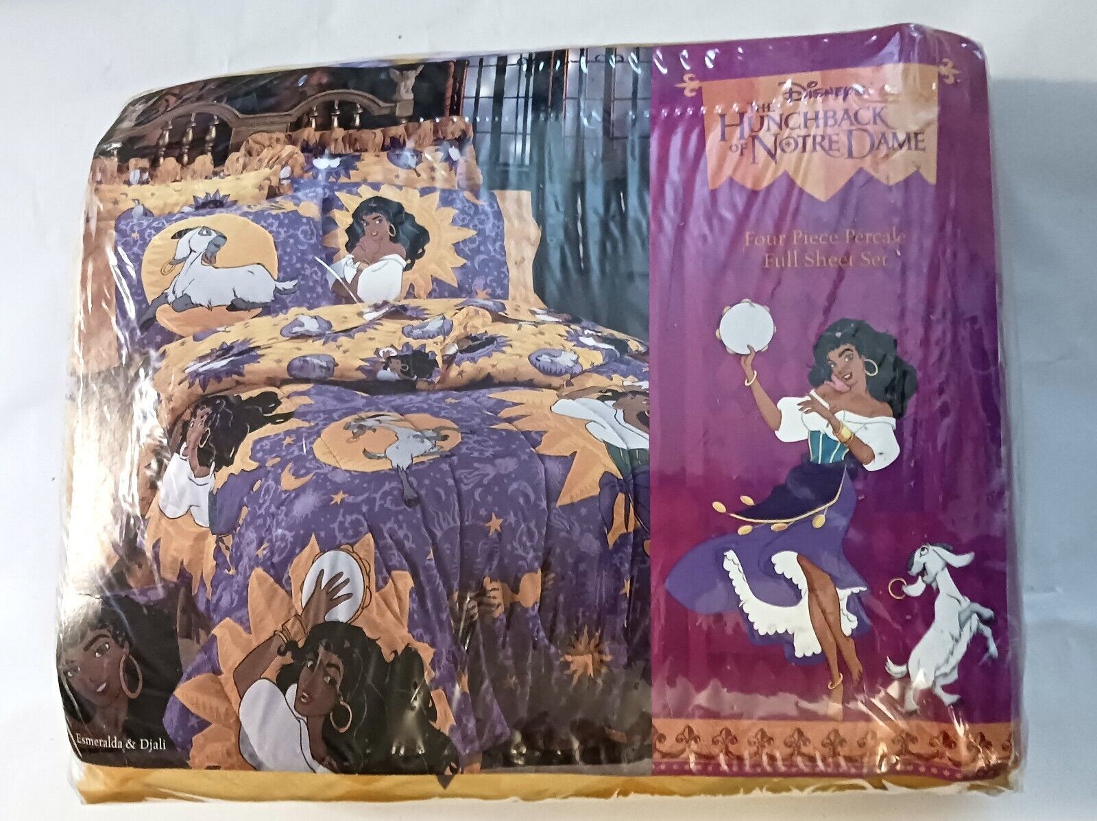 Disney Hunchback Of Notre Dame NEW Full Sheet Set 4 Pieces  Esmeralda Djali