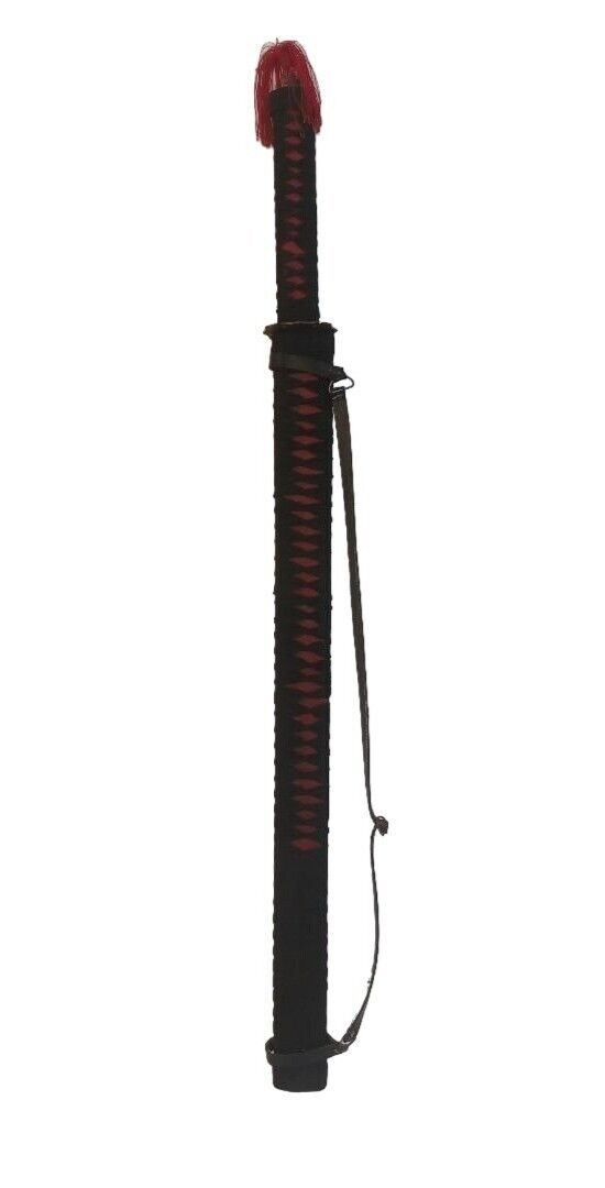 Katana Samurai Sword Red Black Wakizashi 30\'\' Wooden Sheath Sharp Steel Tassle