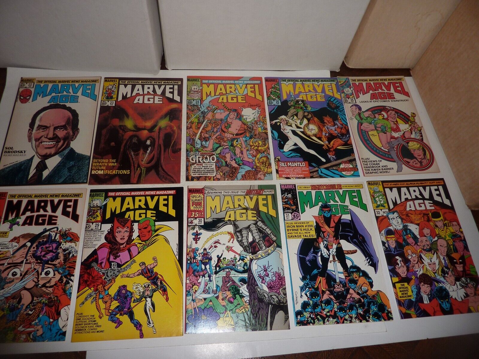MARVEL AGE Marvel Comics 1980\'s Lot of 10 #22-32 Missing #28 Most VF/NM Rocket