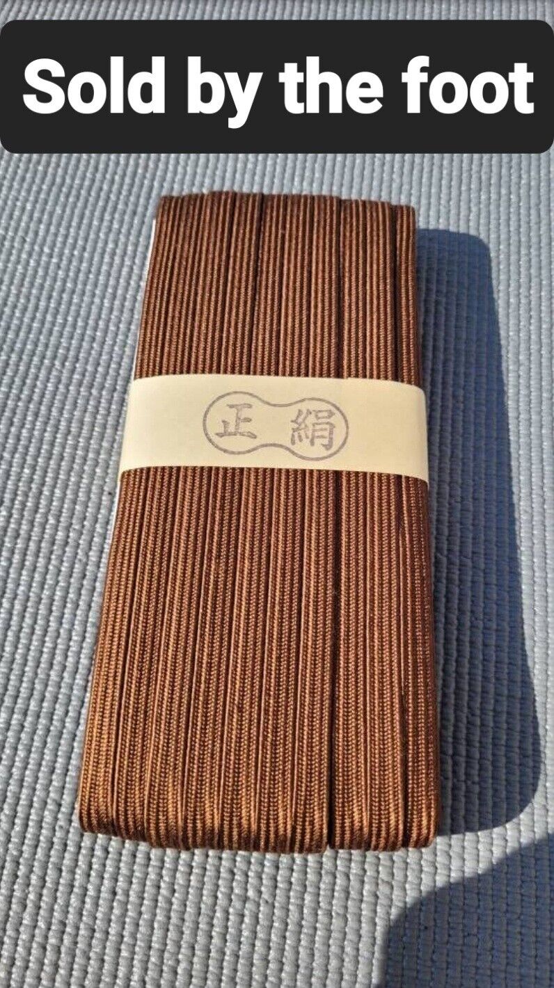 Brown 10mm Imported Genuine Japanese Silk Ito Sold By The Foot