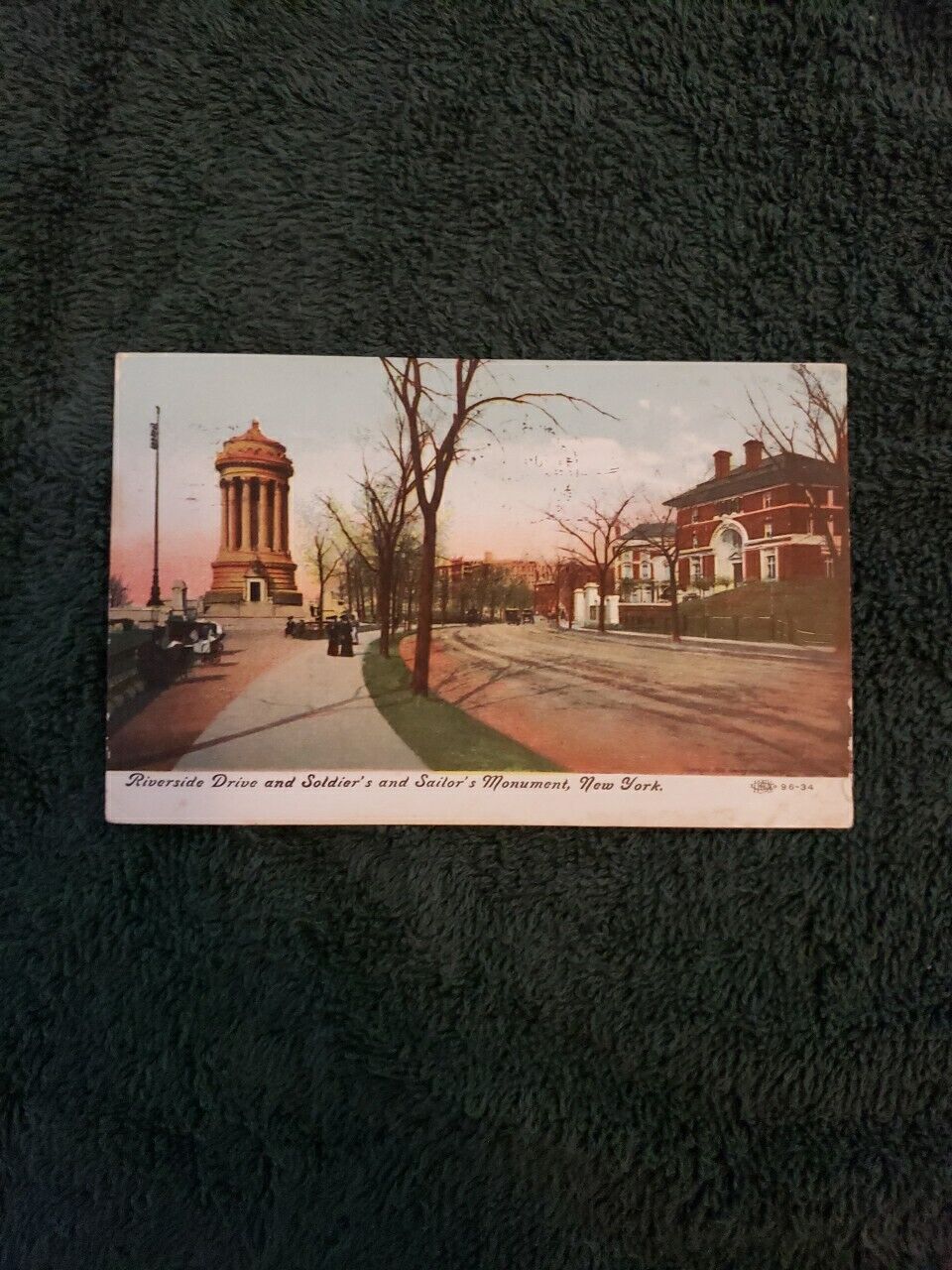 1909 Riverside Dr. Soldiers And Sailors Monument  NY  Postcard 1c Franklin Stamp