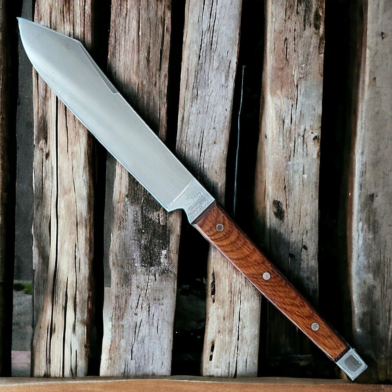 EKCO Flint Classic Wood Handle Knife Classic Butcher Knife G5097 w/ Sleeve