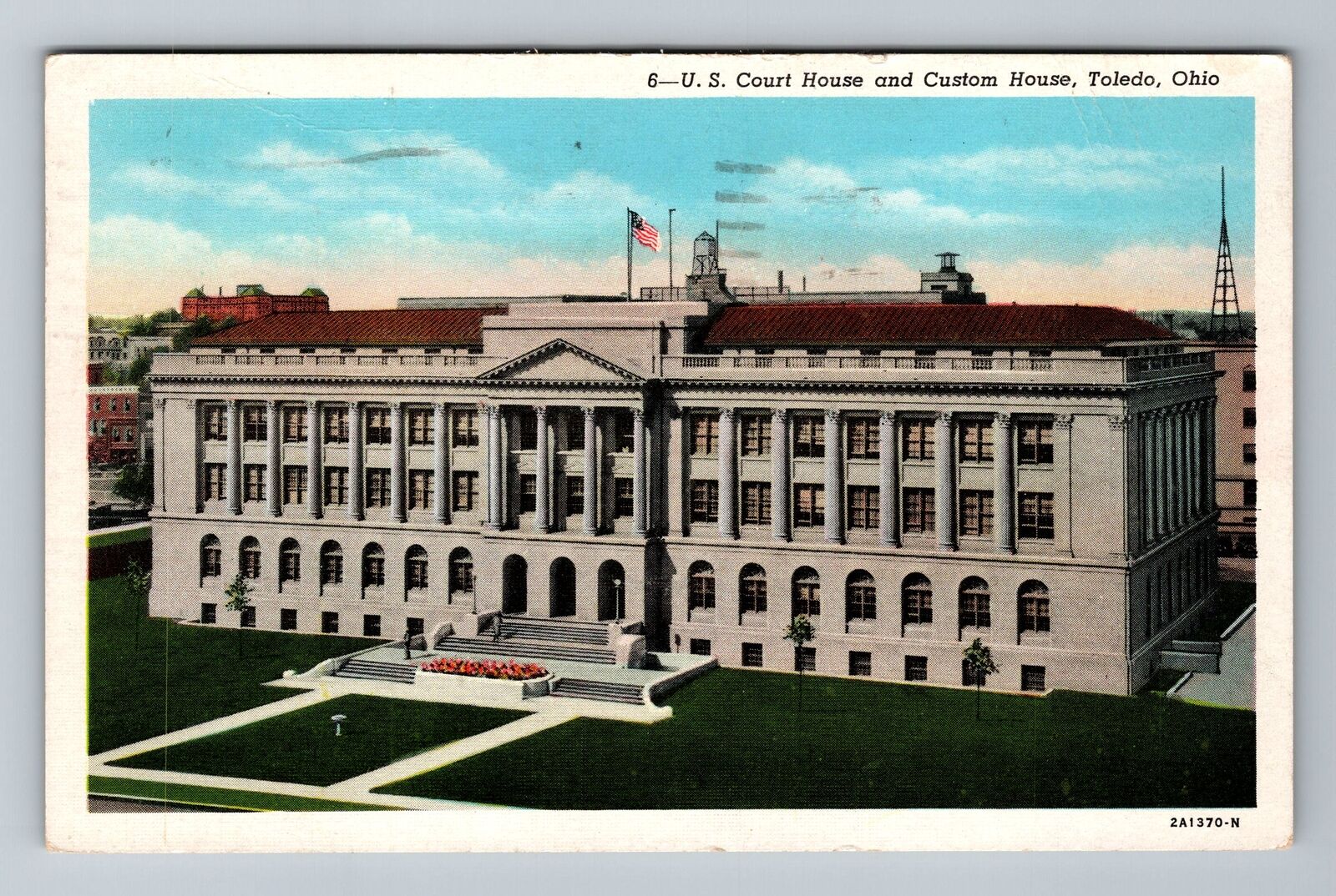 Toledo OH-Ohio, US Court & Custom House Vintage c1946 Souvenir Postcard