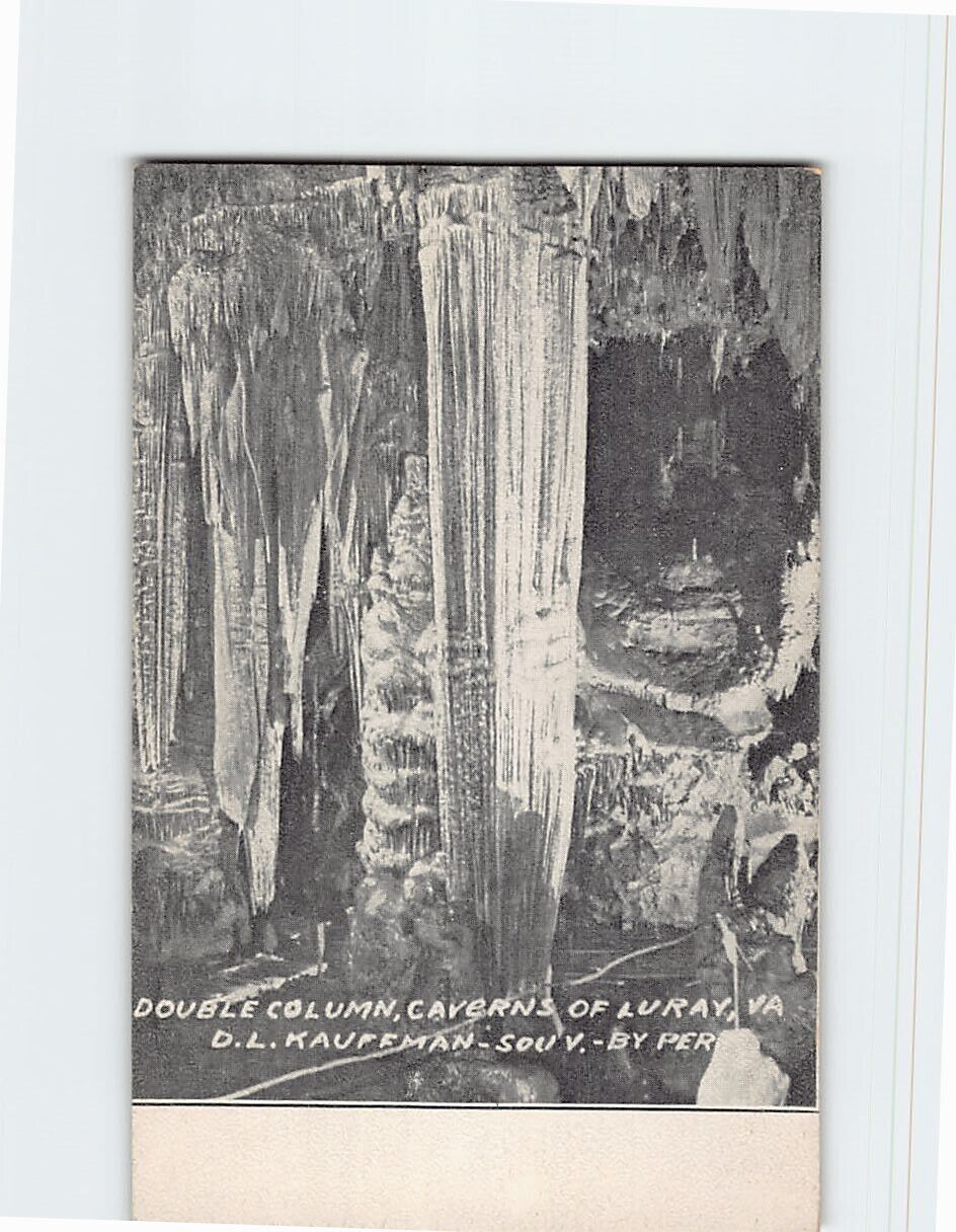 Postcard Double Column Caverns of Luray Virginia USA