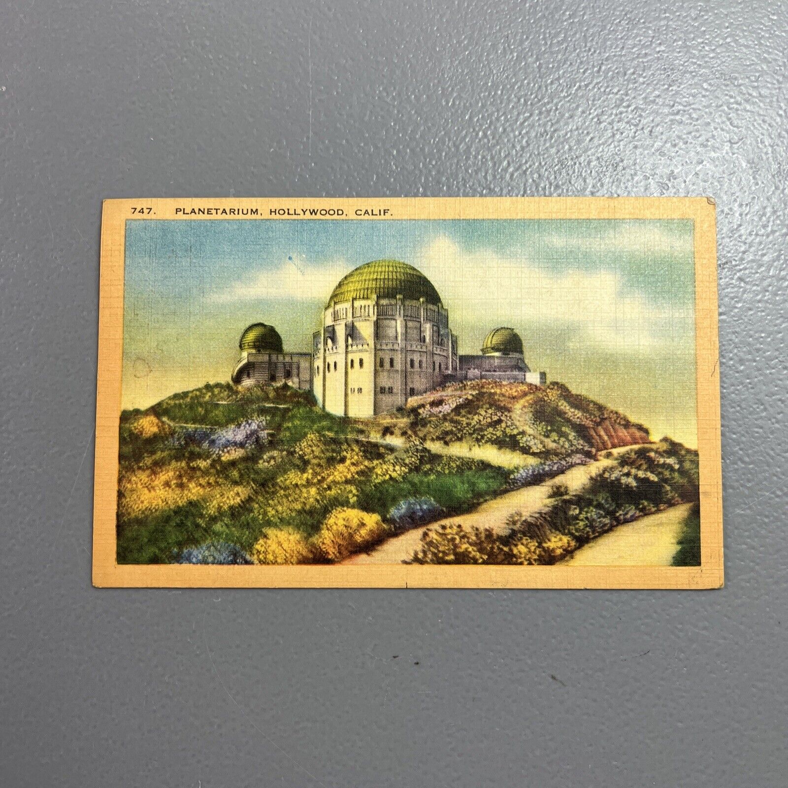 Planetarium Hollywood California Linen Divided Back Unposted Postcard