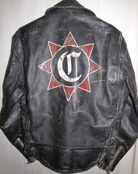 VINTAGE 1960's Schott Perfecto? ONE STAR Leather MOTORCYCLE CLUB Punk JACKET 40