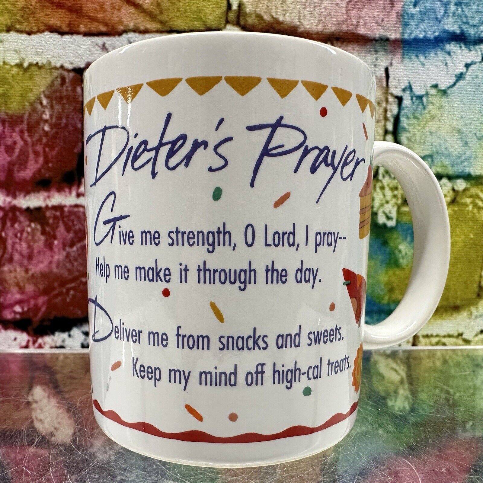 Dieter\'s Prayer Funny Coffee Mug Diet Snack Sweets Lose Weight Shape Lord Amen