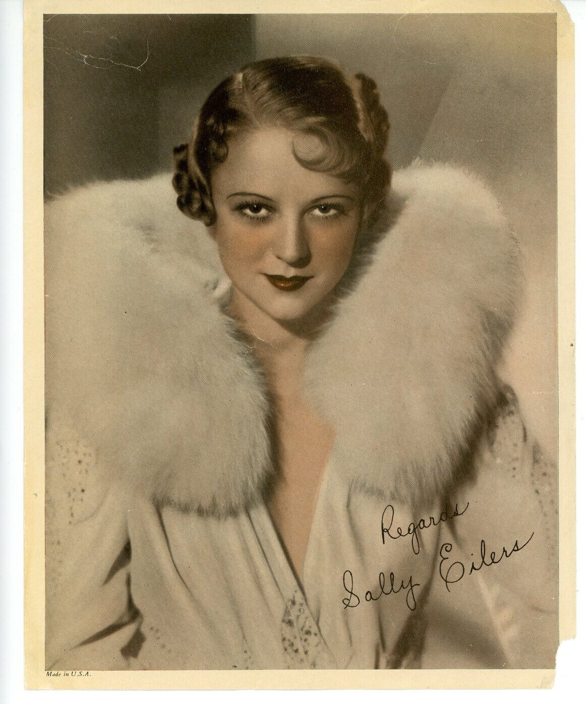 Vintage 8x10 Photo Actress Sally Eilers