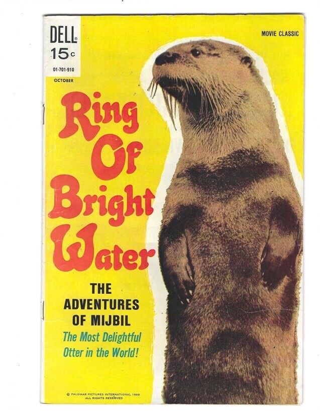 Dell Movie Classic Ring of Bright Water 1969 FN/FN+ Bright Otter Cover Combine