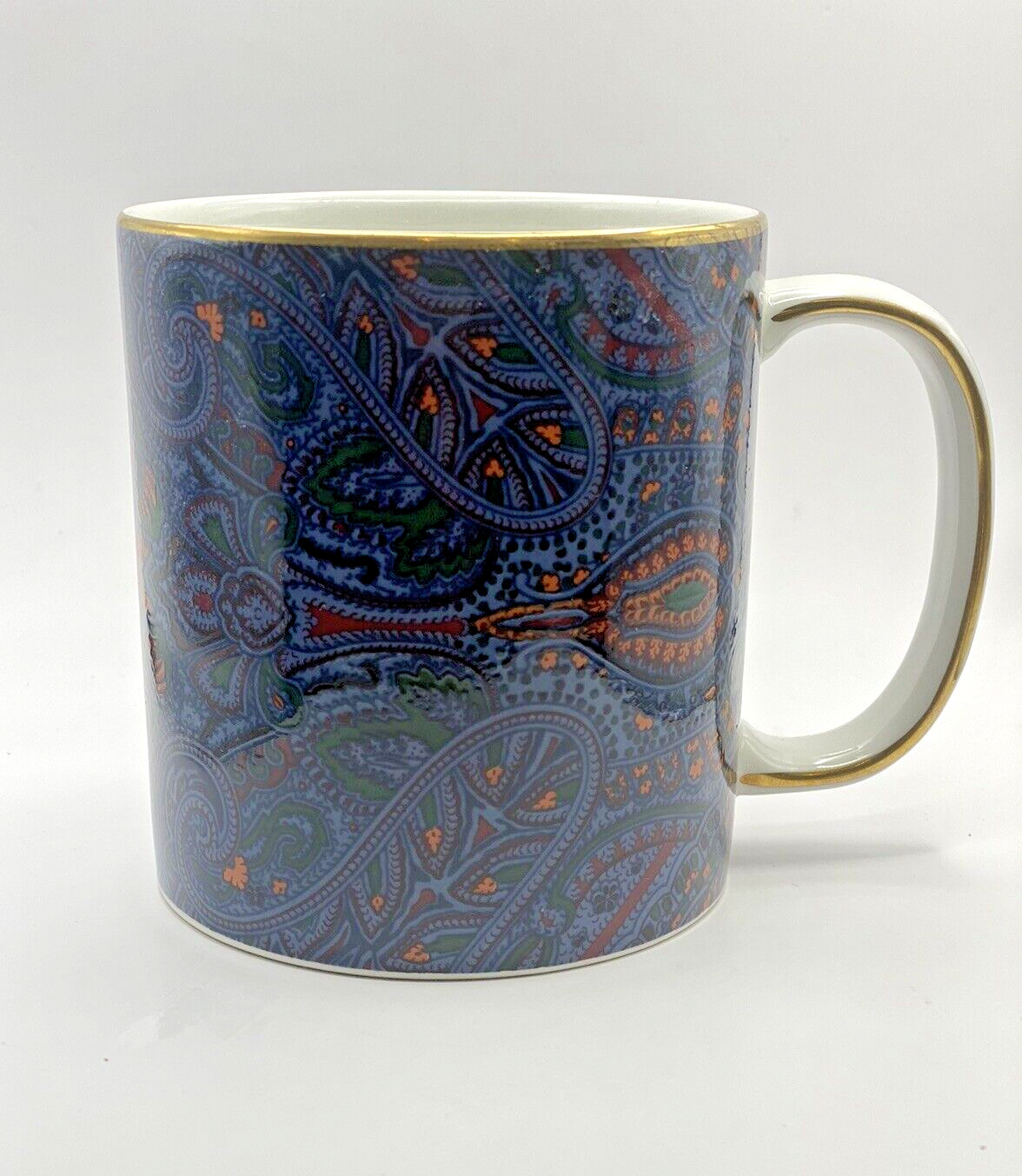 Ralph Lauren King Charles Paisley Wedgewood Coffee Cup Mug Used