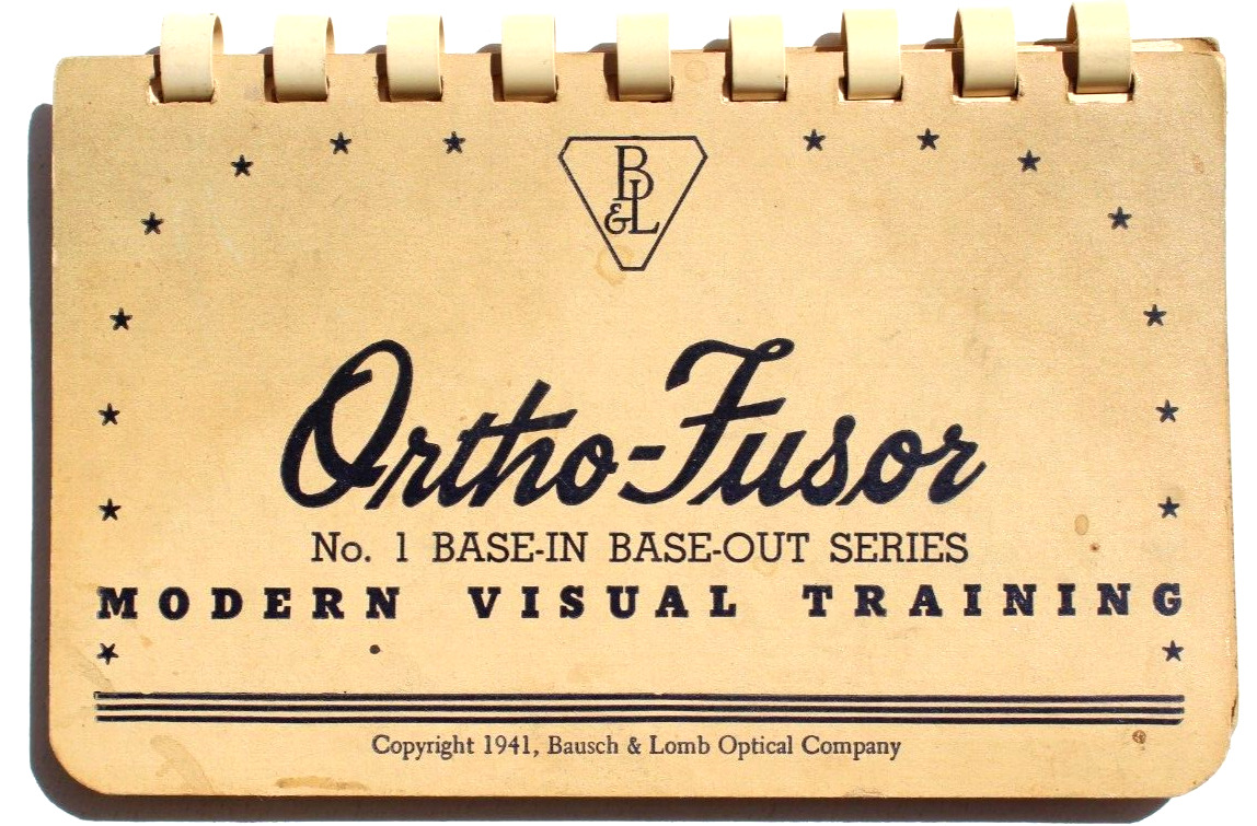 Vintage 1941 Ortho Fusor Bausch & Lomb Visual Training System BOOKLET
