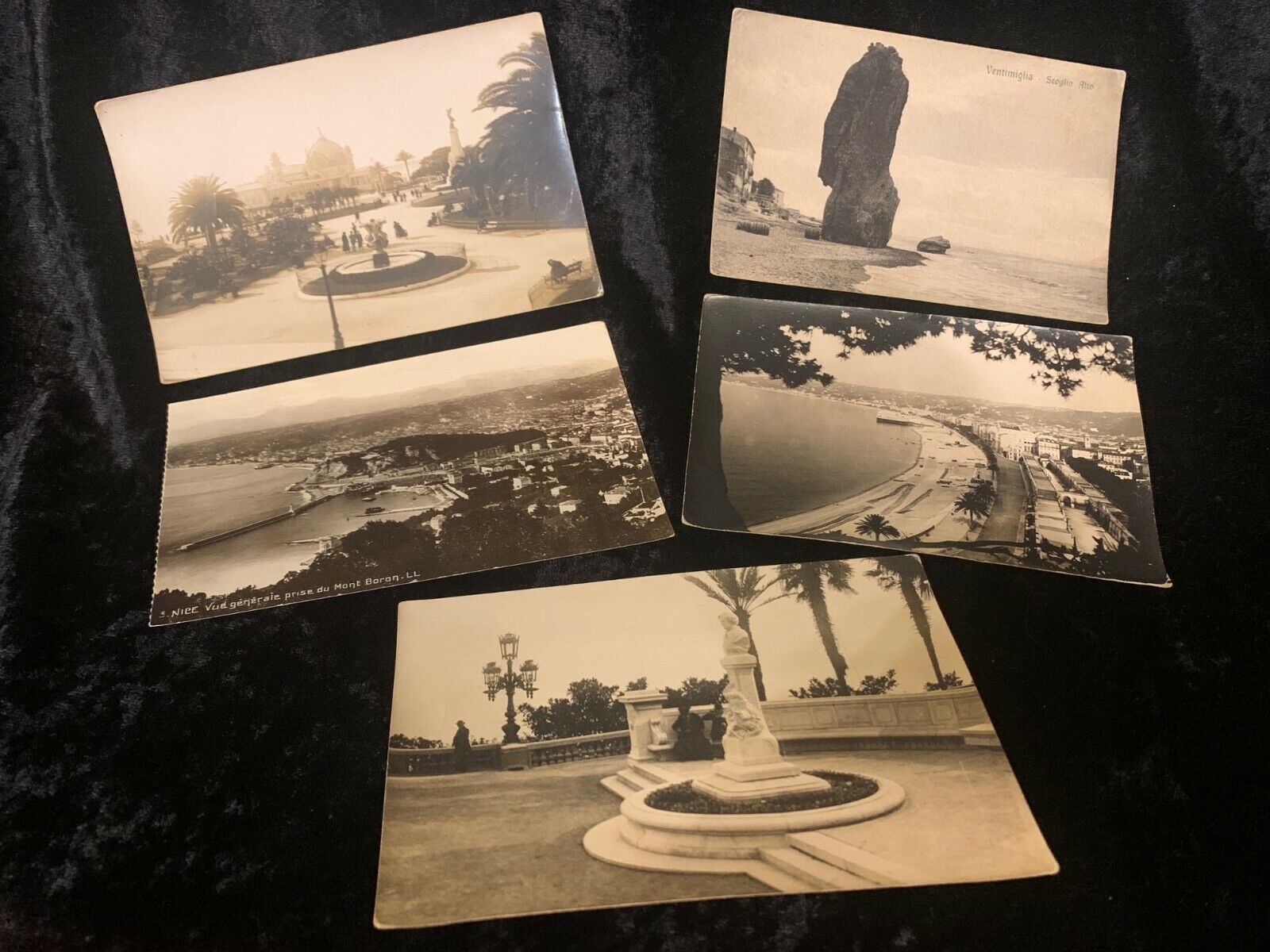 French France Postcards - Cities Fountains Water Lot of 5 Antique maybe? (RPPC)