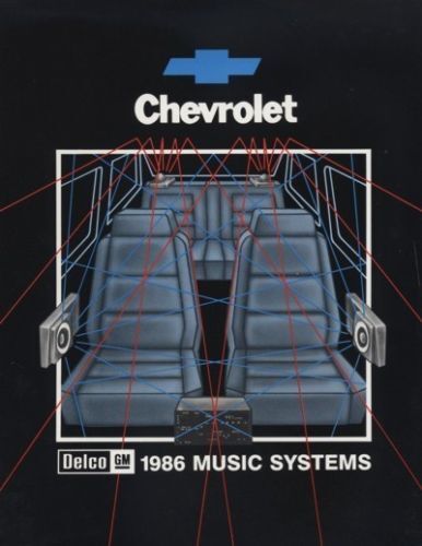 1985 Chevrolet Delco Bose Sales Brochure Advertisement