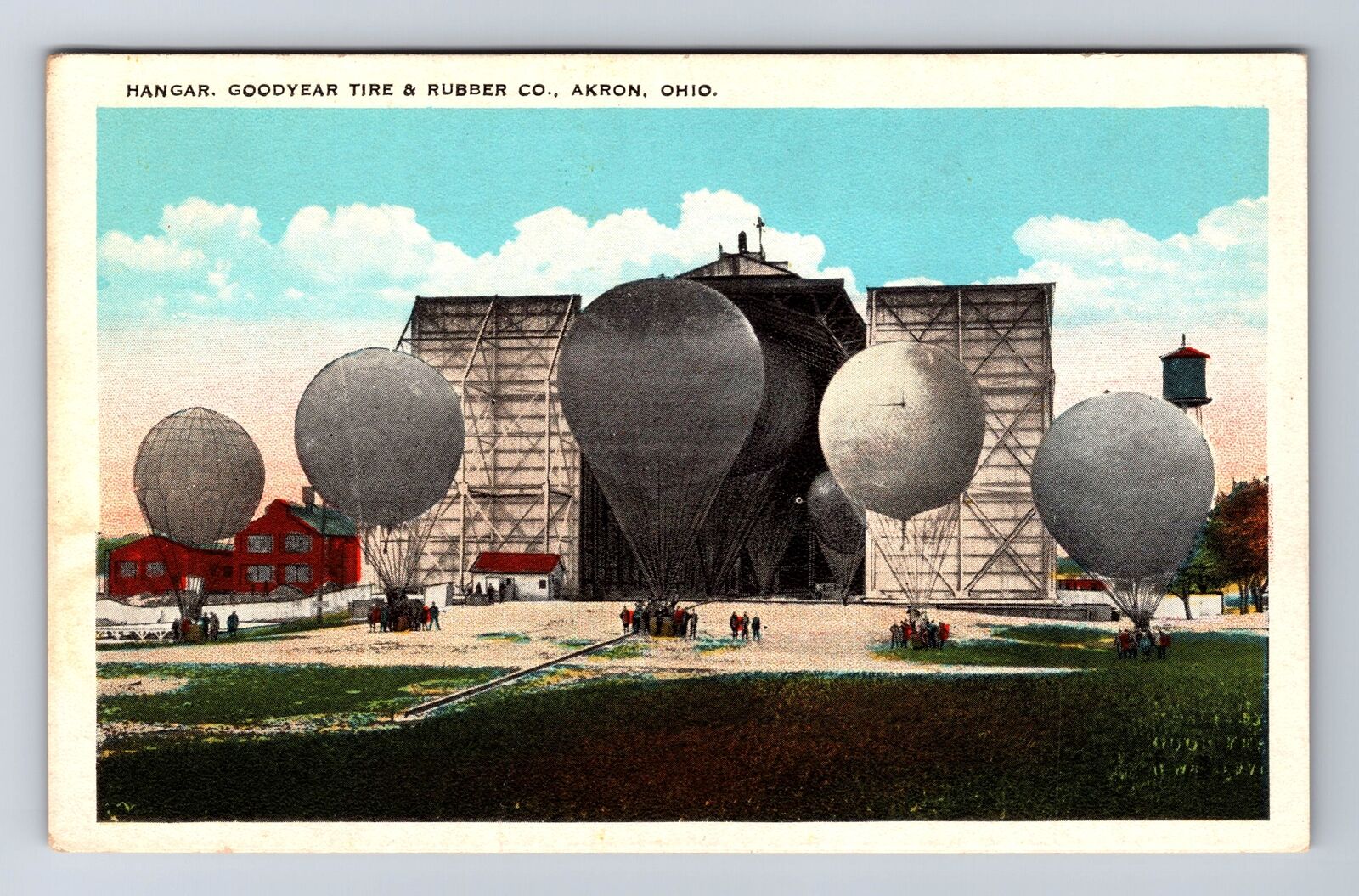 Akron OH-Ohio, Hangar, Goodyear Tire & Rubber Co, Antique, Vintage Postcard