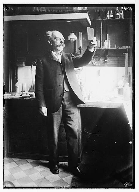 Jonas Ferdinand Gabriel Lippmann,1845-1921,in laboratory,inventor,physicist