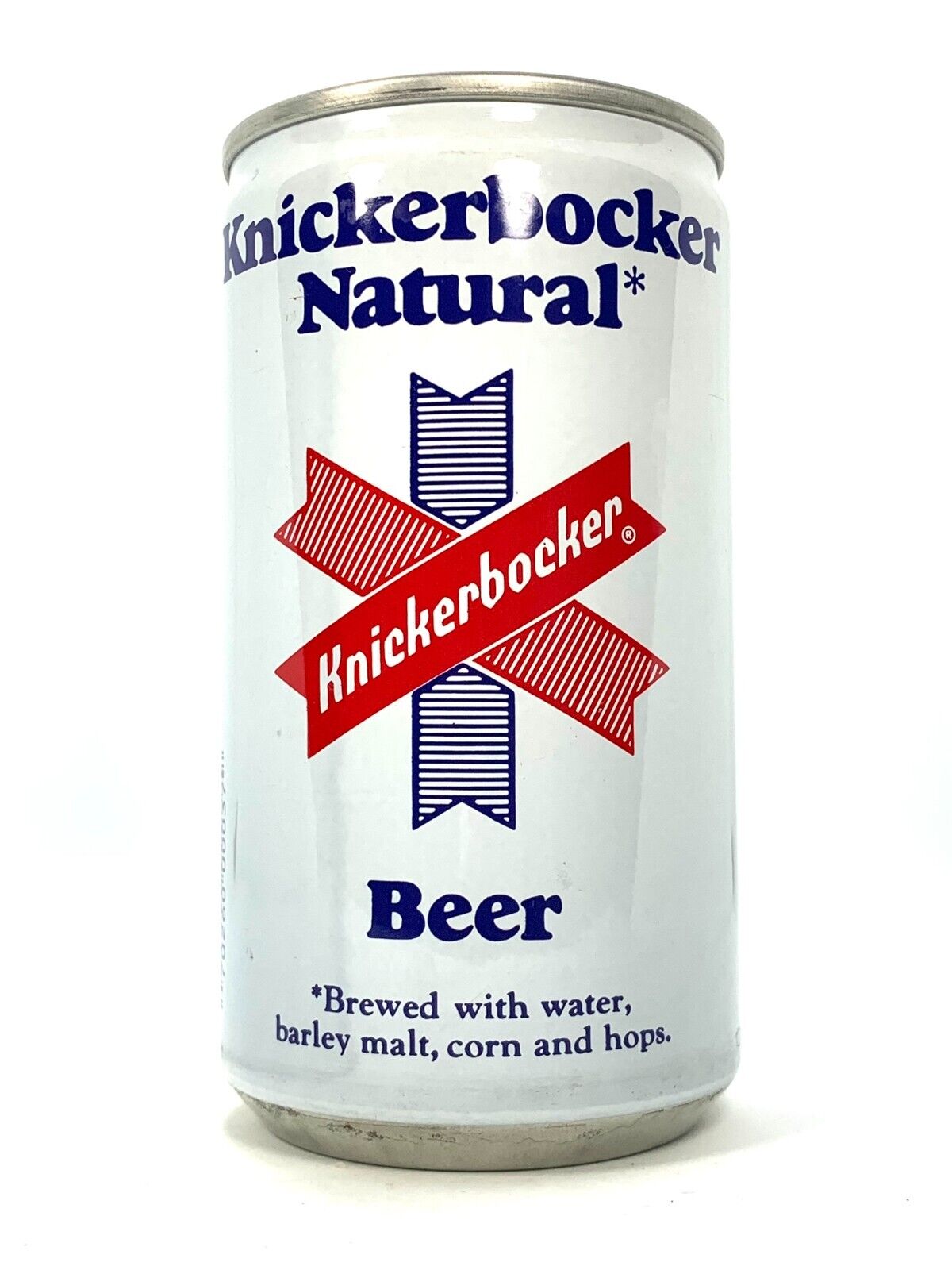 Knickerbocker Natural Beer Can   Crimped Steel Pop-Top EMPTY