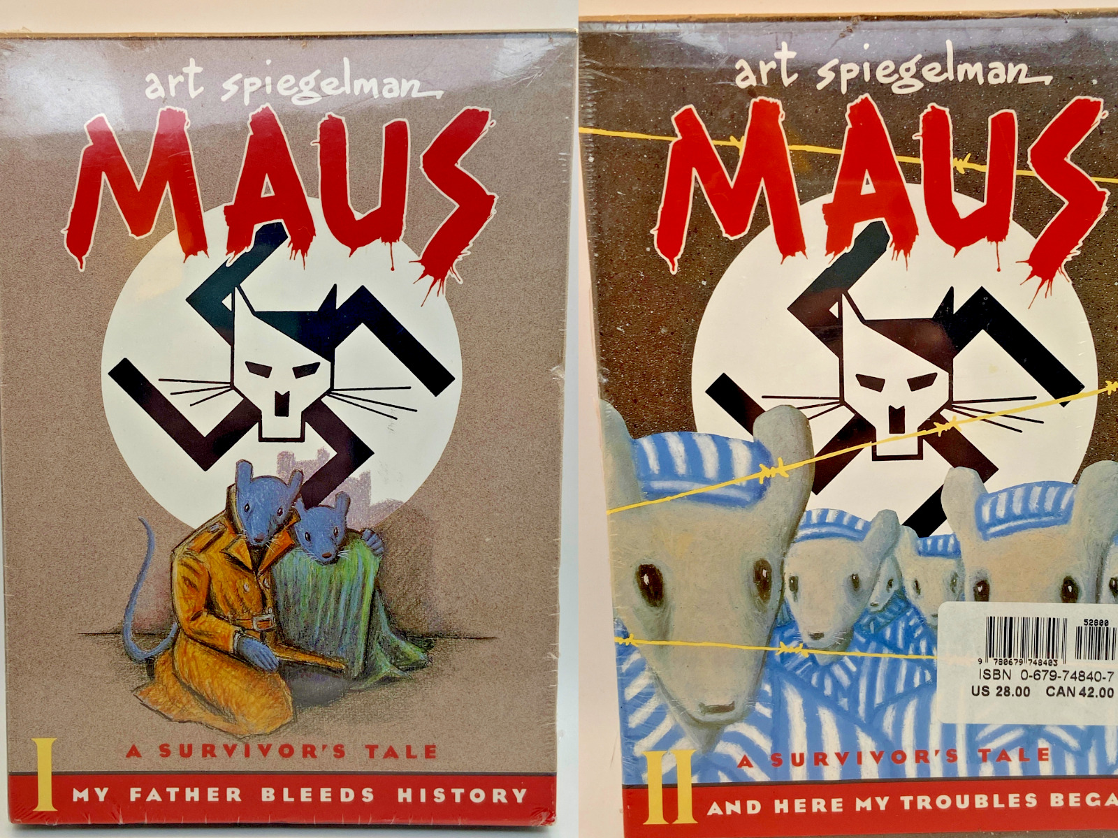 Maus, vol 1 and 2 COMBO PACK Art Spiegelman - Graphic Novel - New and Sealed