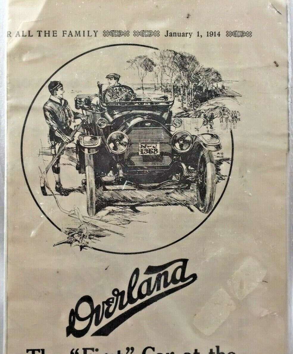 1914 Willys-Overland Car Paper Advertisement Print Ad Automobile Vehicle 5290