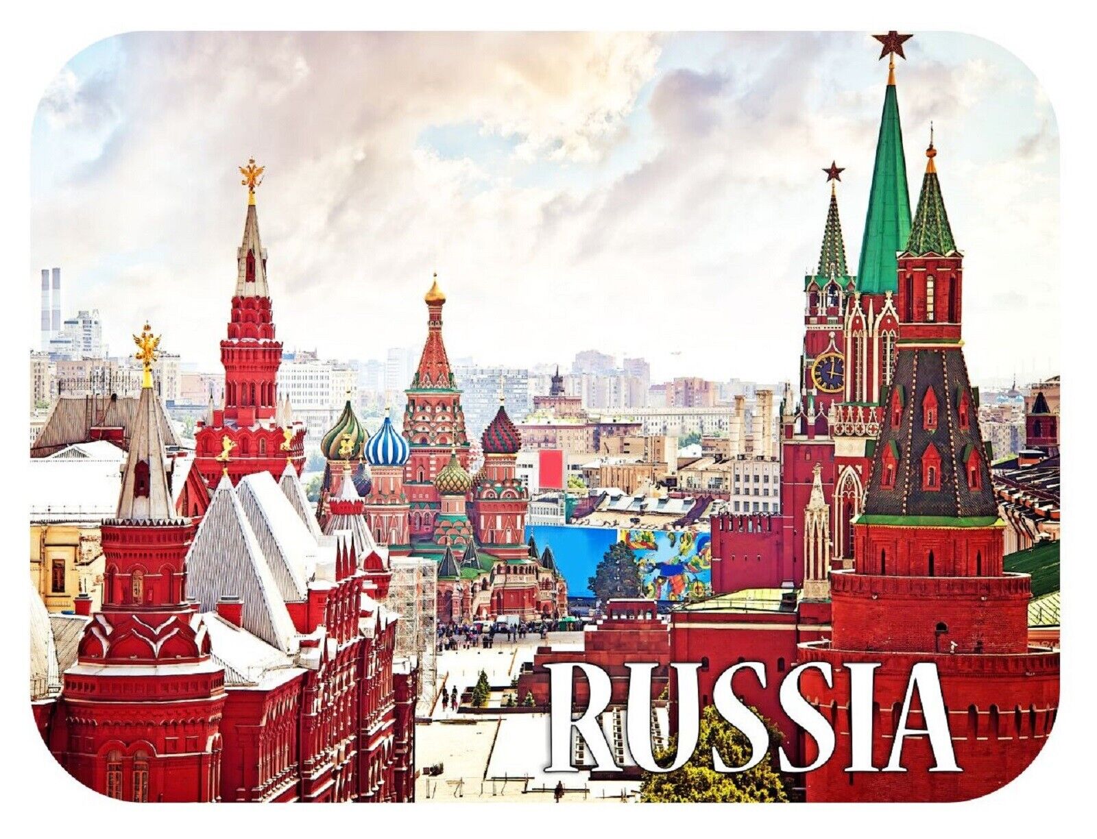 Russia with The Kremlin Fridge Magnet 