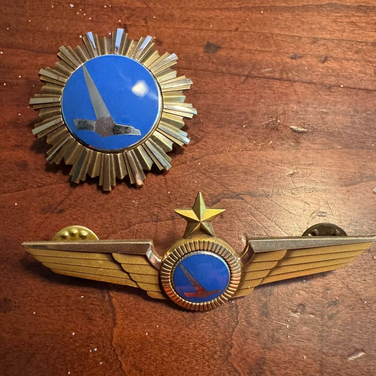 Vintage Eastern Airlines Captain Wings And Hat Pin