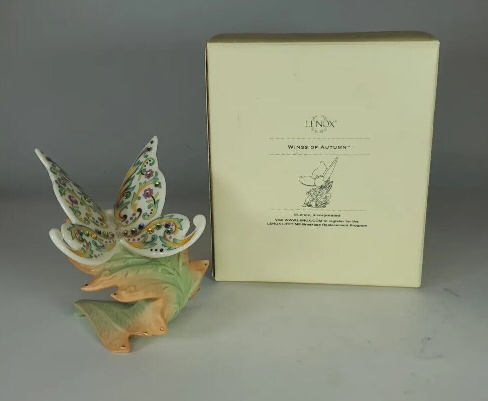 Lenox Wings of Autumn Butterfly Sculpture Jeweled Wings