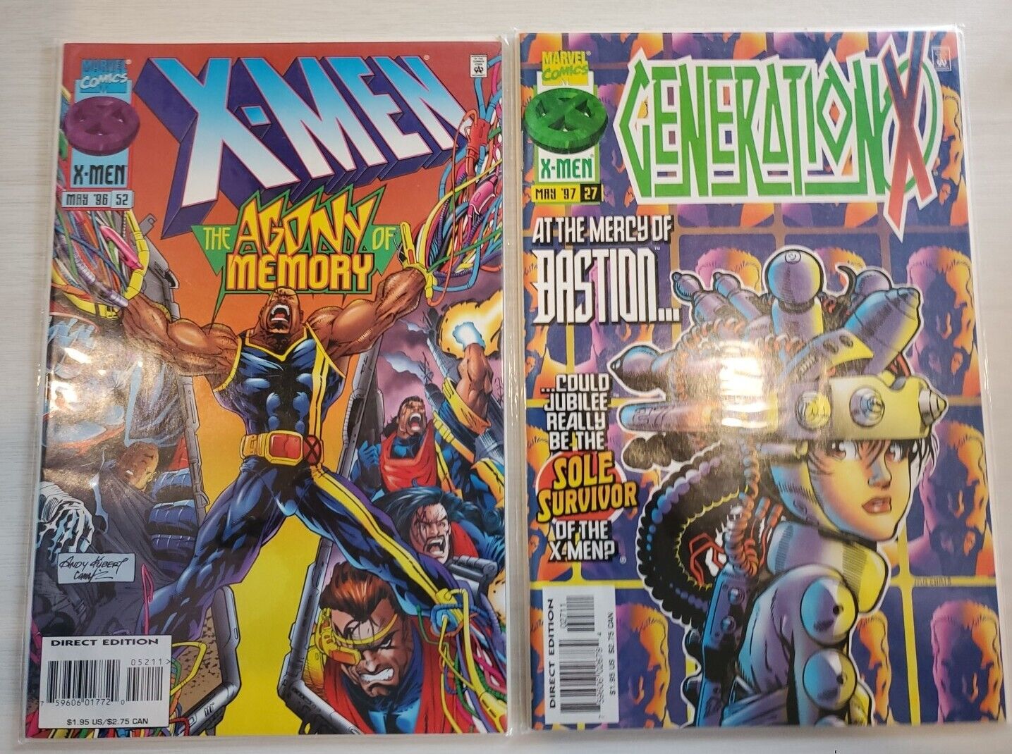 X-MEN #52 & GENERATION X #27 1996 1ST CAMEO APPEARANCE OF BASTION JUBILEE 