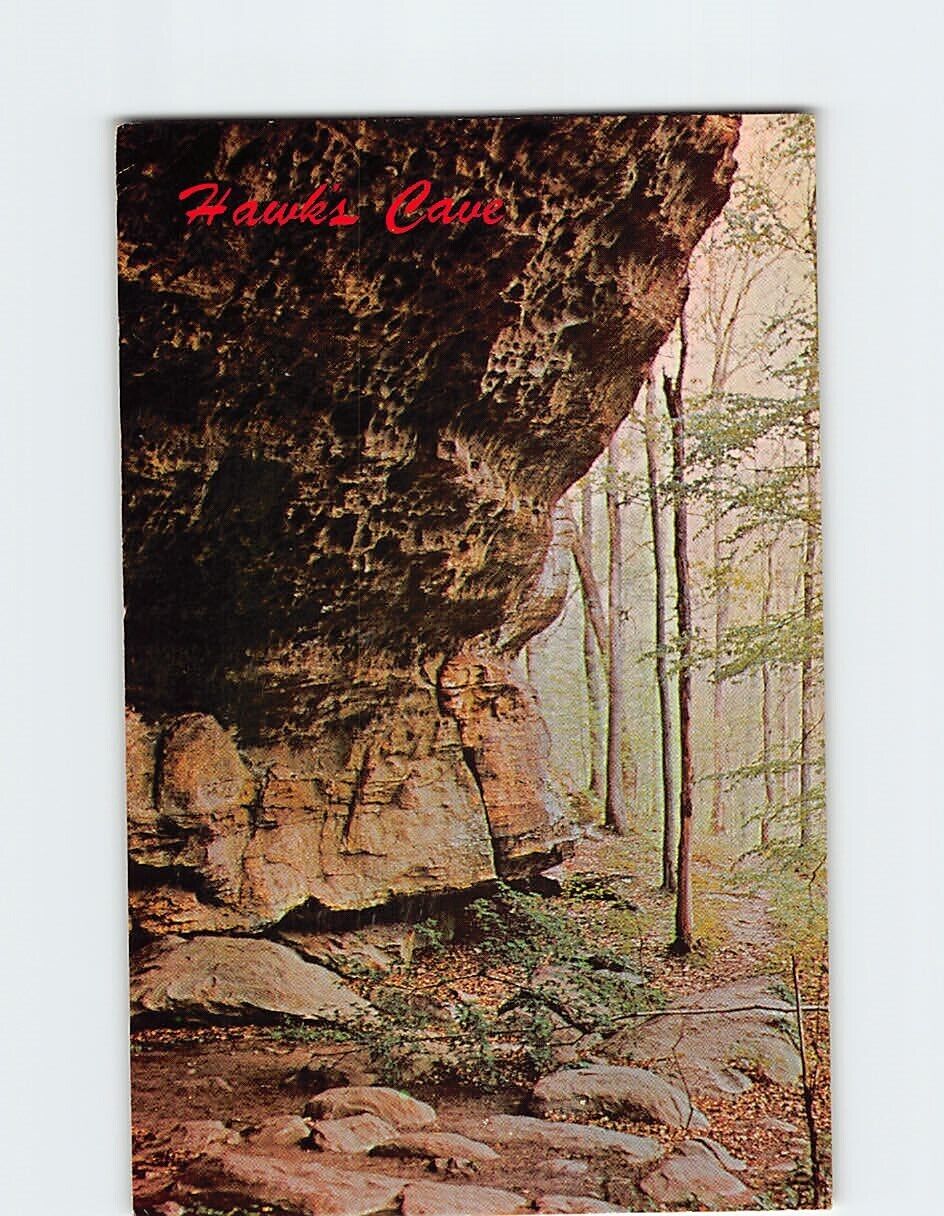 Postcard Hawks Cave Fern Clyffe State Park Goreville Illinois USA
