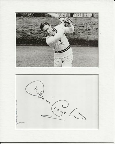 Denis Compton cricket signed genuine authentic autograph signature and photo COA