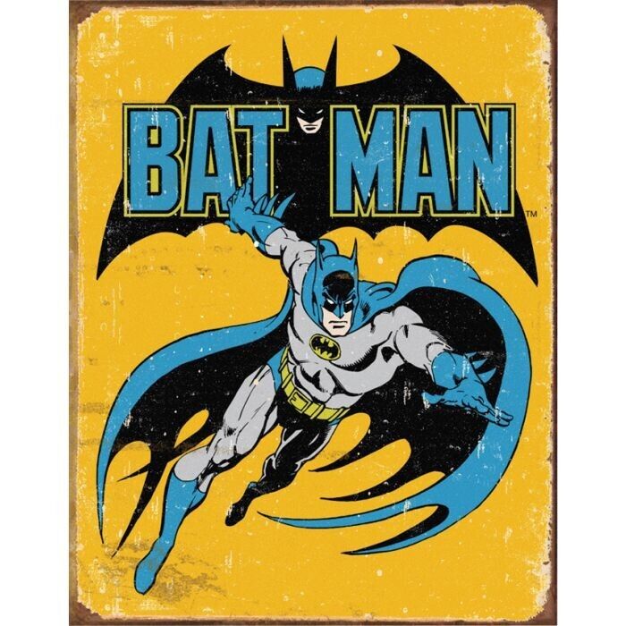Batman Retro Vintage Style Tin Metal Sign Man Cave Garage Decor 12.5 X 16