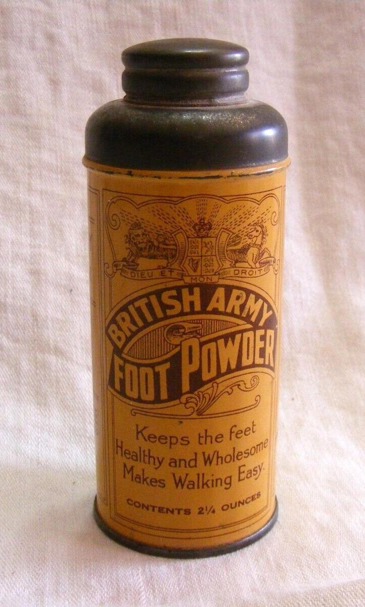 Vintage Early 1900's British Army Foot Powder Parke & Parke Limited 8-b