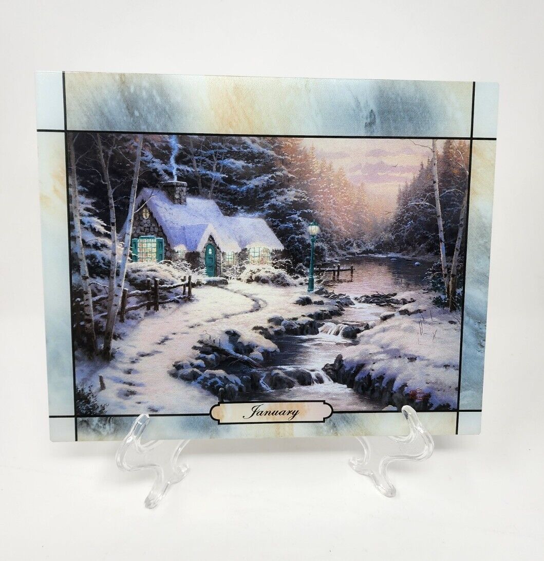 2006 Thomas Kinkade Seasons of Light Stained Glass Calendar Collection JANUARY