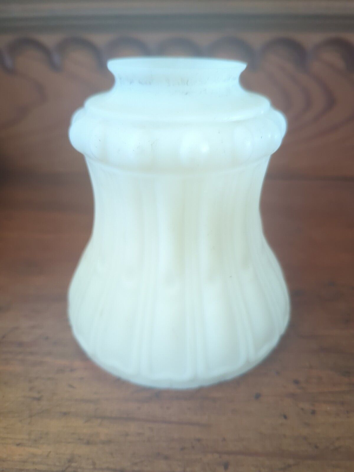 Vintage White Milk Glass Lamp Shade Art Deco 2 1/4