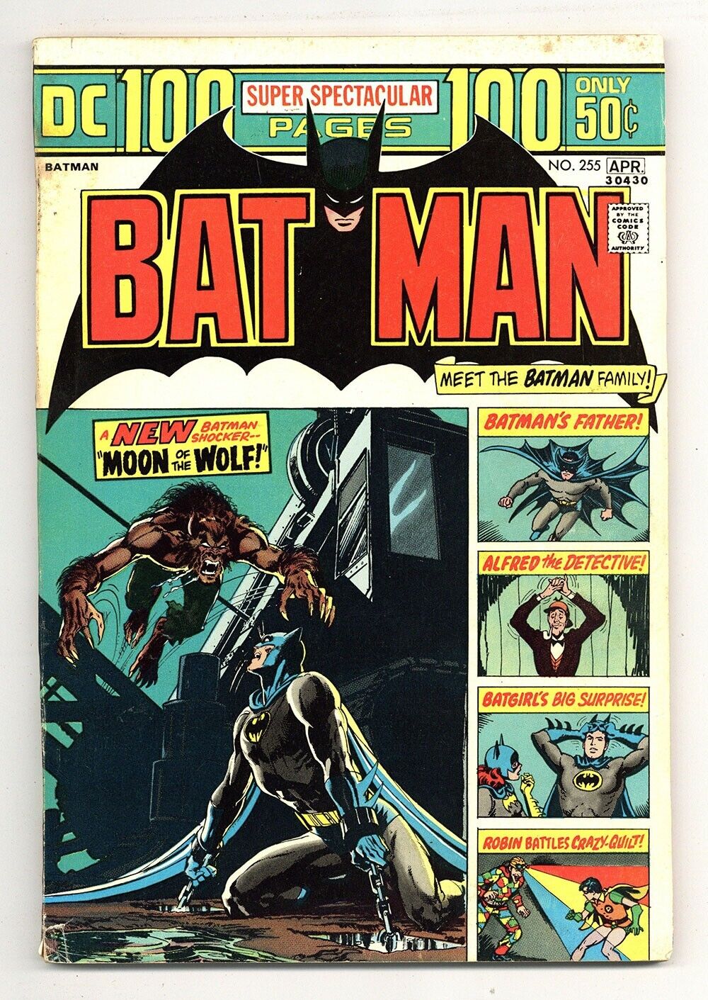 BATMAN #255 4.5 NEAL ADAMS ART 100 PAGE SPECTACULAR OW PGS 1974