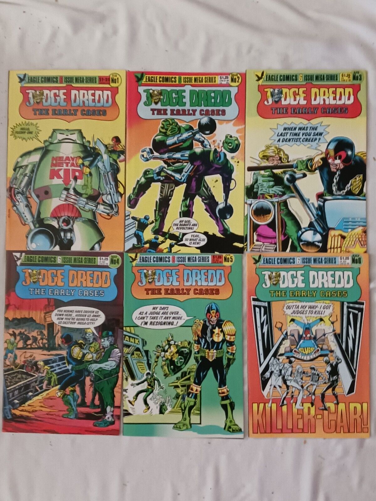Judge Dredd: The Early Cases #1-6 Full Set (Eagle Comics, 1985) VF or Better