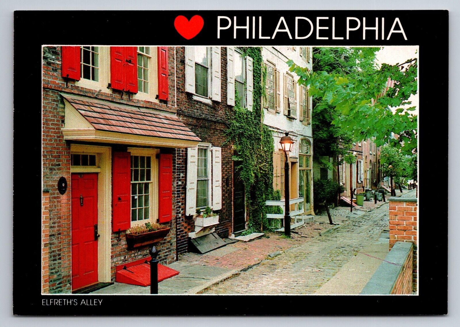 Elfreth\'s Alley Philadelphia Pennsylvania Vintage Unposted Postcard