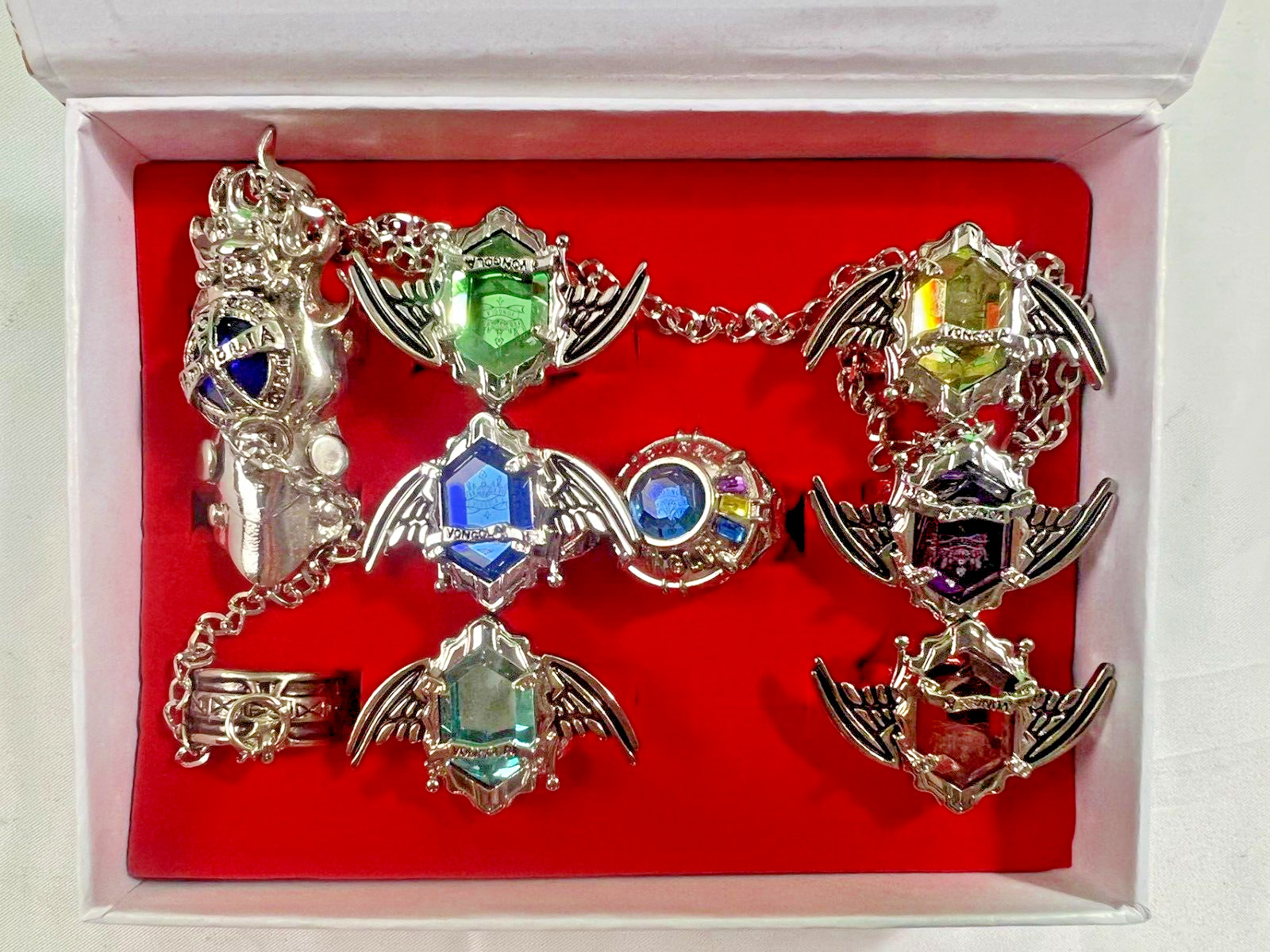 9pcs Metal Katekyo Hitman Reborn Ring Keychain Necklace Cosplay Gift Christmas